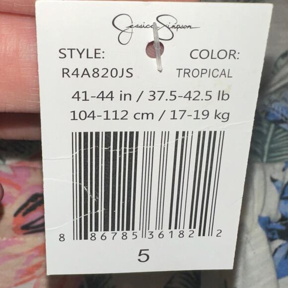 NWT Jessica Simpson Toddler Girls Ruffle Tropical Floral Romper Size 5 - Picture 5 of 13